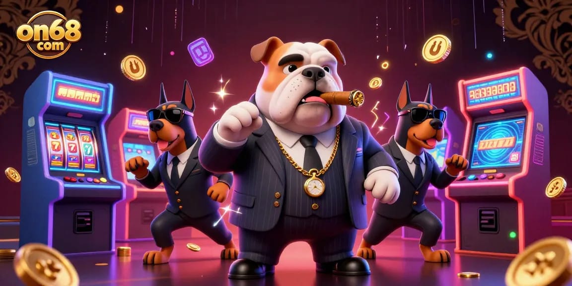 Experience thrilling gaming adventures with on68 com, featuring lively cartoon characters and engaging slot elements.