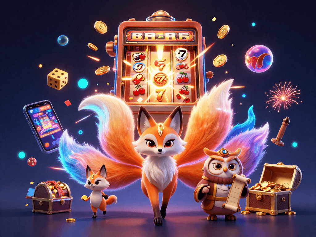 LU 88 offers an exciting gaming experience with a vibrant 3D casino scene, combining rich colors and dynamic elements.