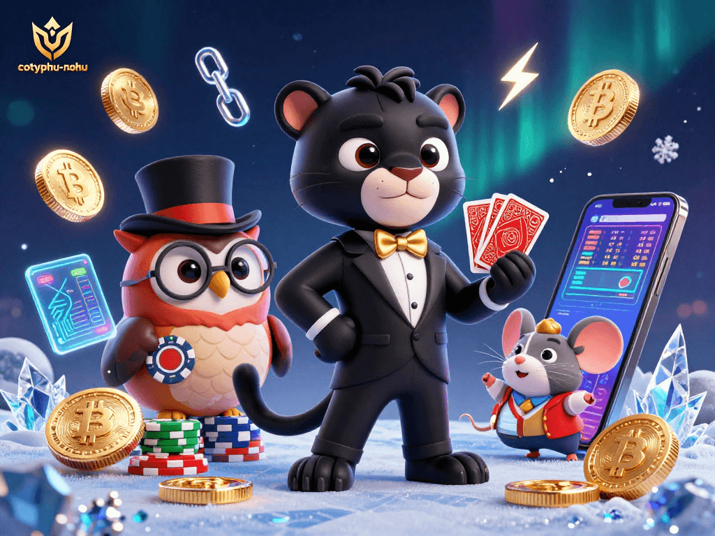 Cottyphu-nohu offers an engaging casino experience with cartoon characters and vibrant gaming elements.