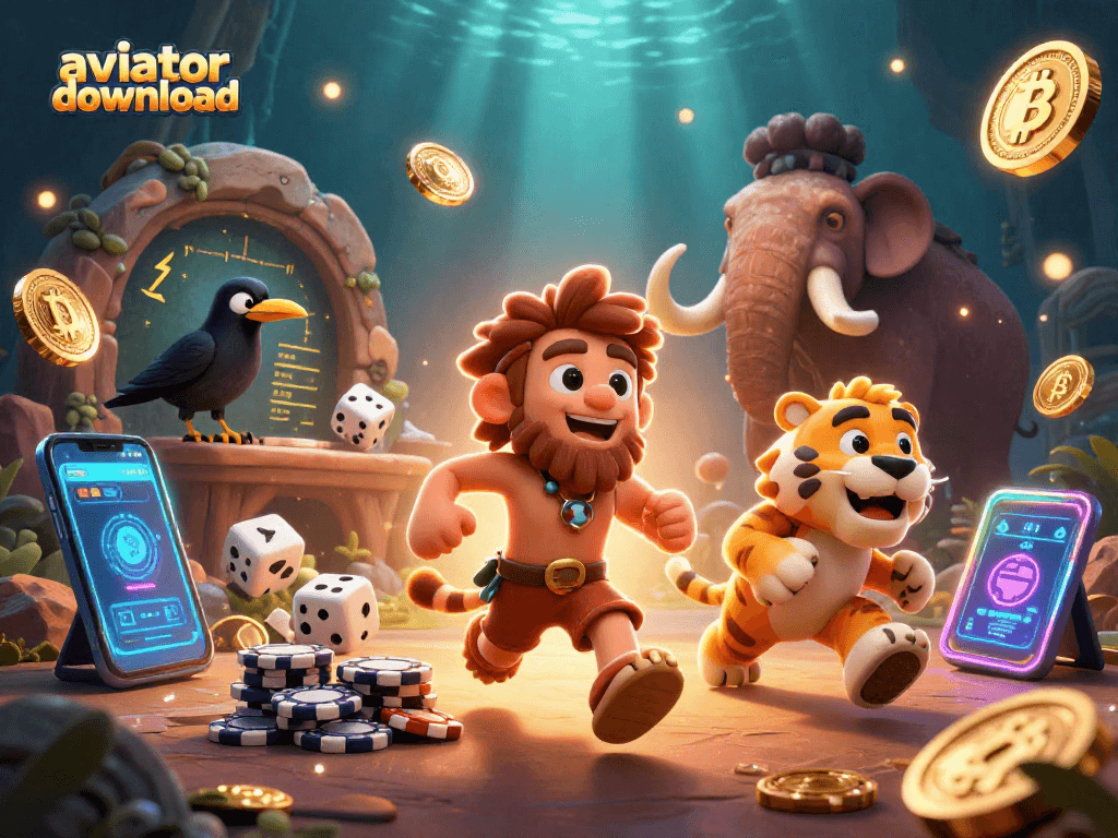 Play the Aviator download game and experience thrilling casino action in a vibrant 3D illustration.