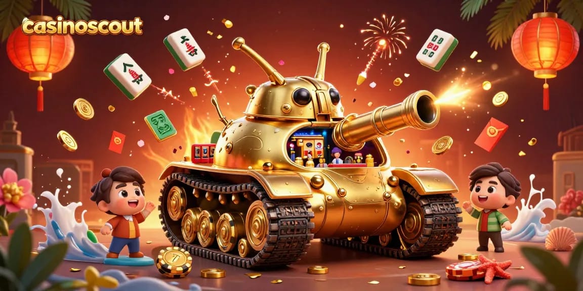 Experience the captivating world of casinoscout with a vibrant online casino scene in a golden beetle tank.