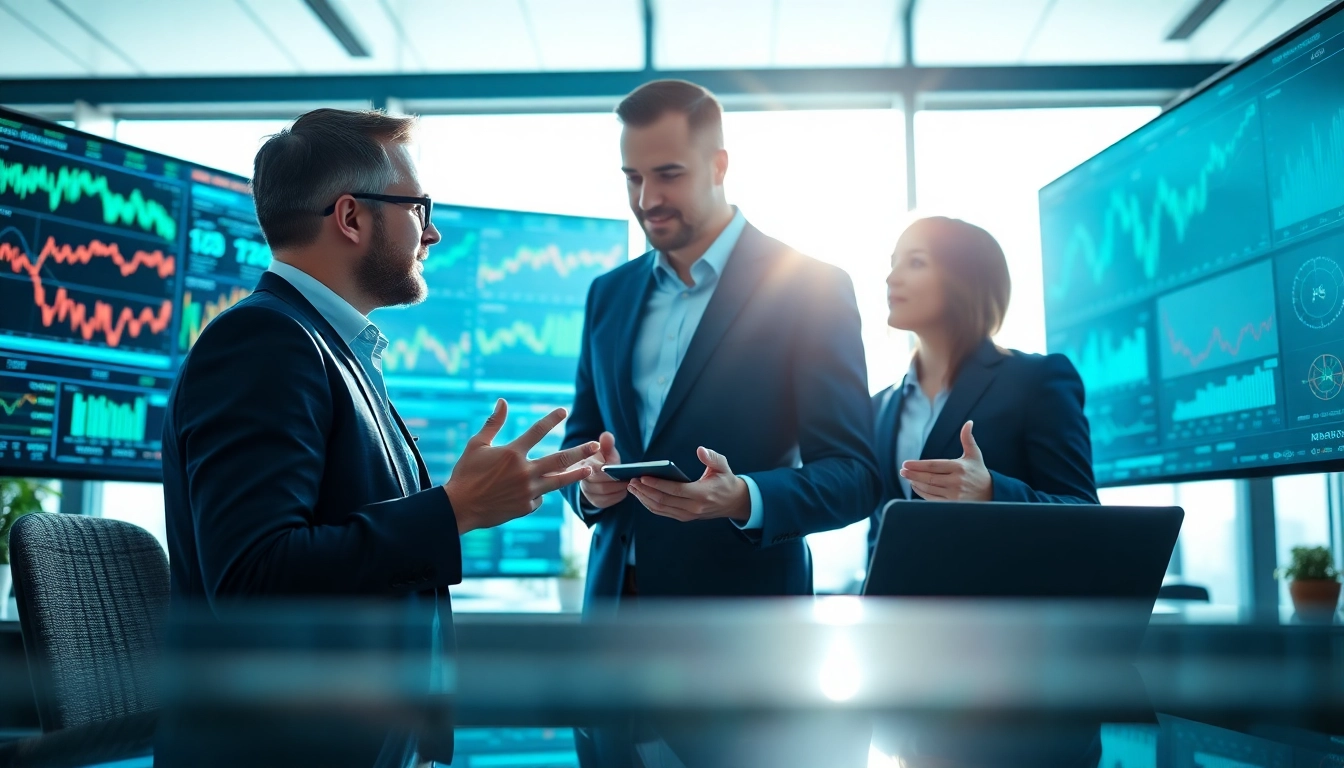 Analyze trends in AI Investing via data-driven discussions in a modern office setting.