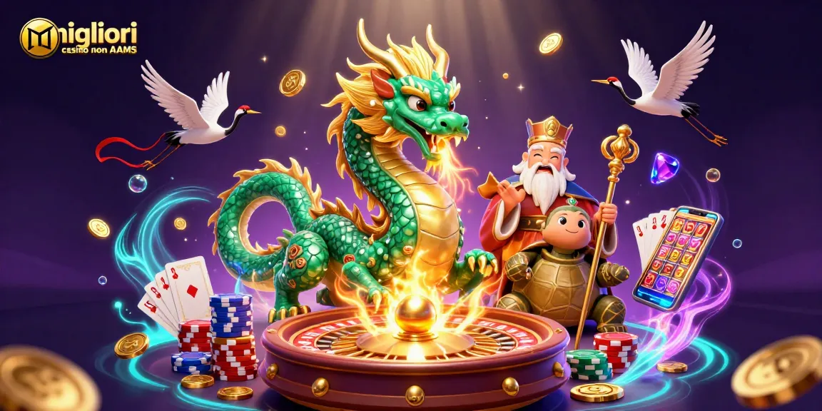 Scopri i migliori casino non AAMS con un drago in fiamme, fortune e giochi avvincenti