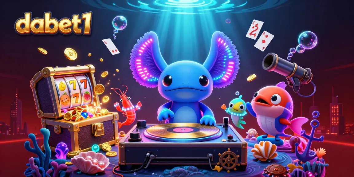 Experience the excitement with dabet1's vibrant underwater casino theme featuring lively characters and immersive details.