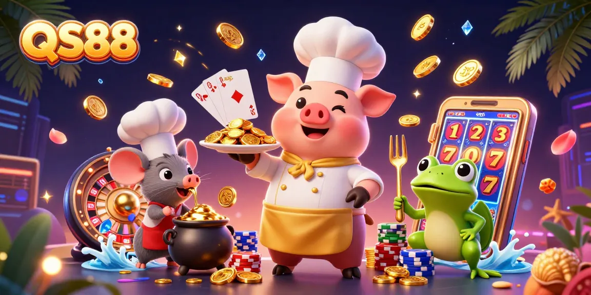 Experience the thrilling action at QS88 with enchanting casino characters and dynamic gaming elements.