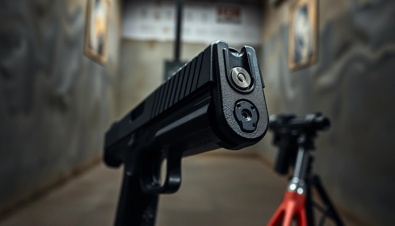 Examine the precision engineering of a glock 17 slide with detailed textures and a sleek finish.