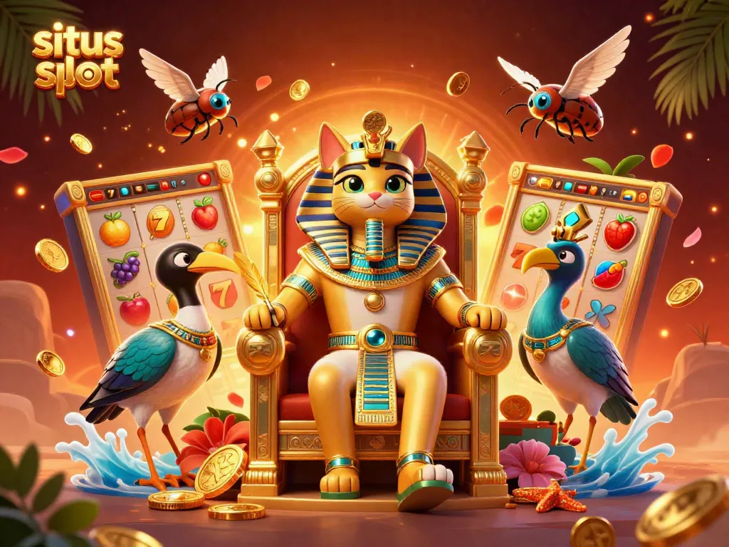Menangkan jackpot di situs slot dengan karakter kucing firaun dan elemen permainan menarik