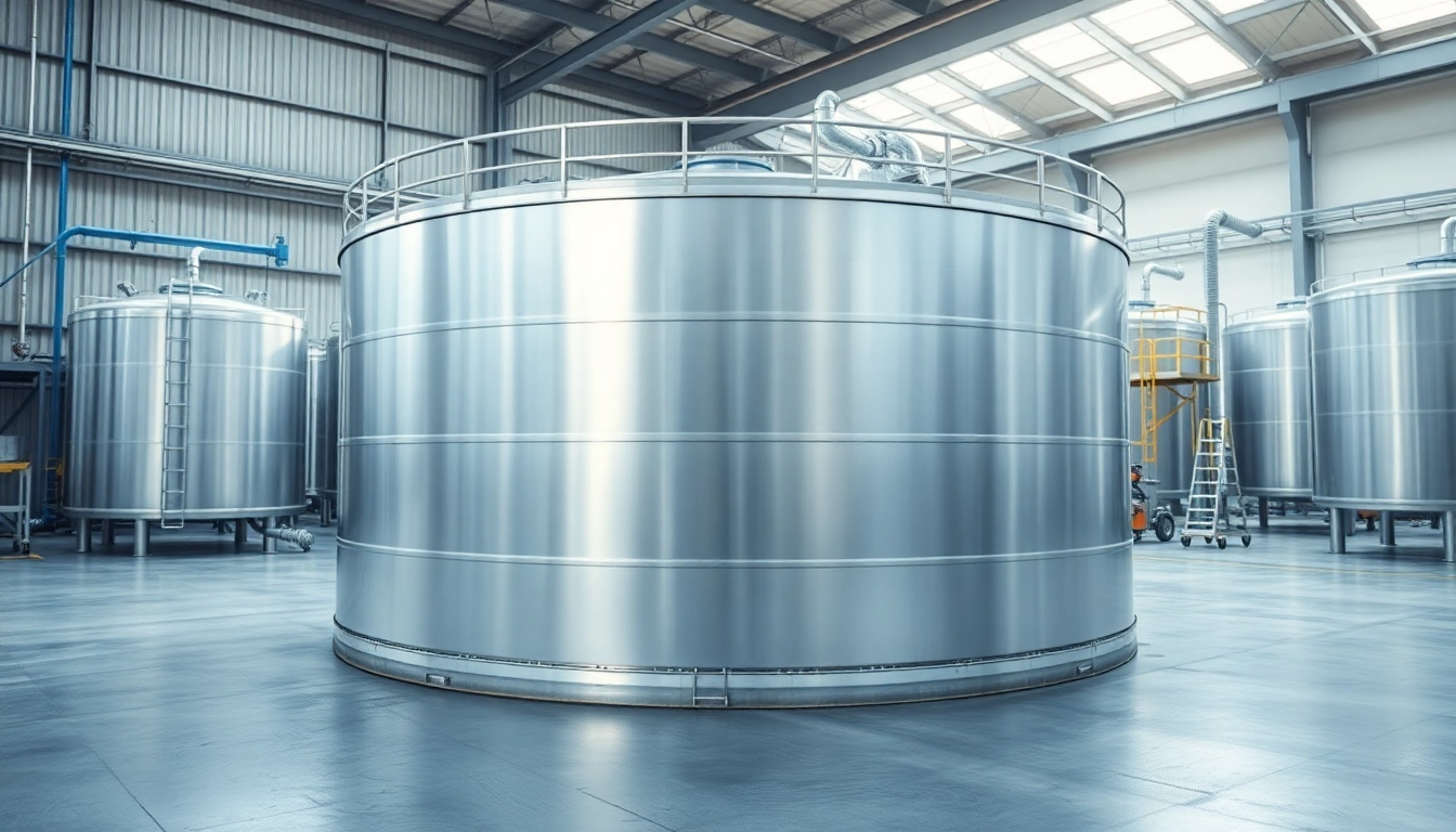 Visual representation of Above-Ground Storage Tank Design, showcasing a professional industrial setting with tanks.