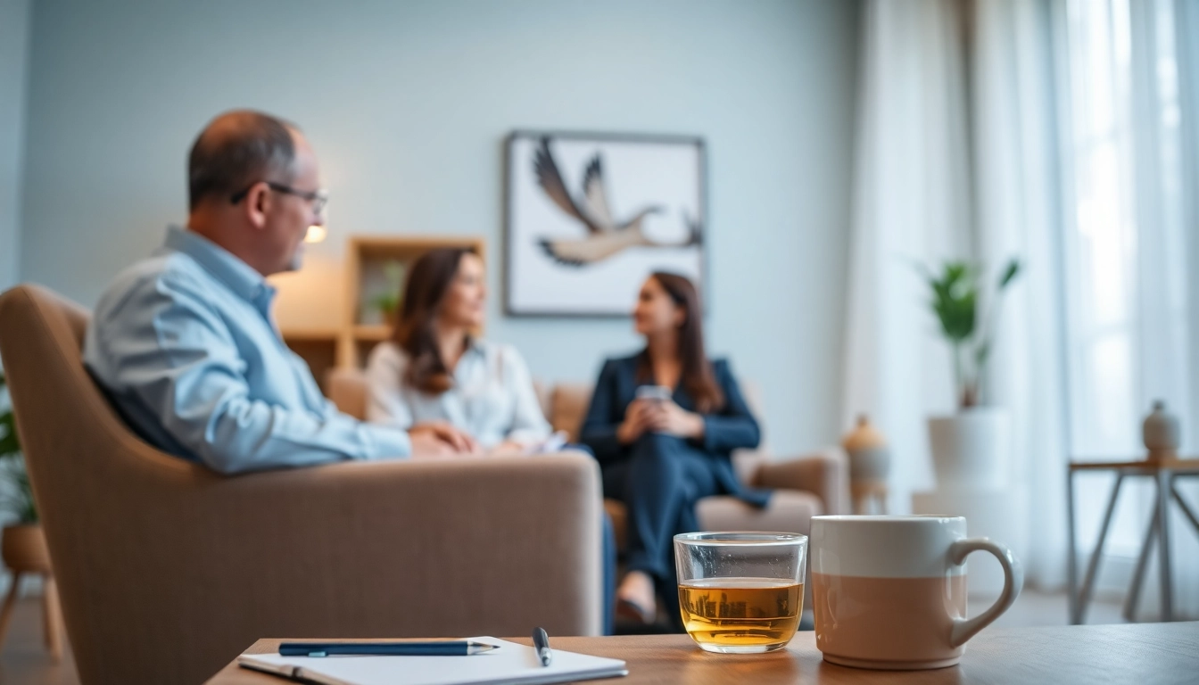 Best psychiatrist dubai engaging with a patient in a tranquil therapy session.