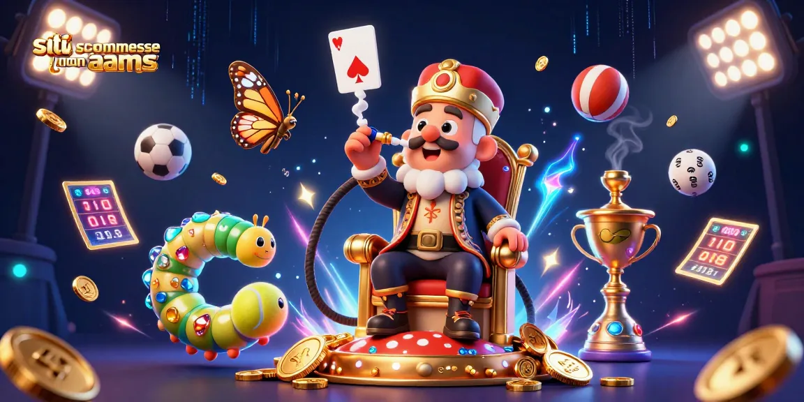 Gioca con i siti scommesse non AAMS in un'illustrazione 3D vibrante e accattivante.