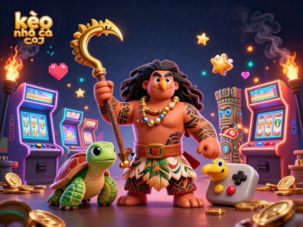 Engage with kèo nhà cái through an exciting scene full of dynamic casino elements and vibrant characters.