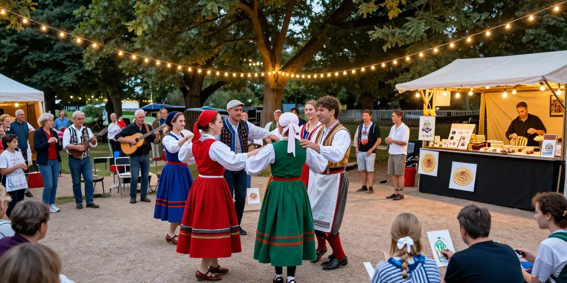 Engaging picture of a lively cultural festival showcasing Breton arts and music, essential for m98.