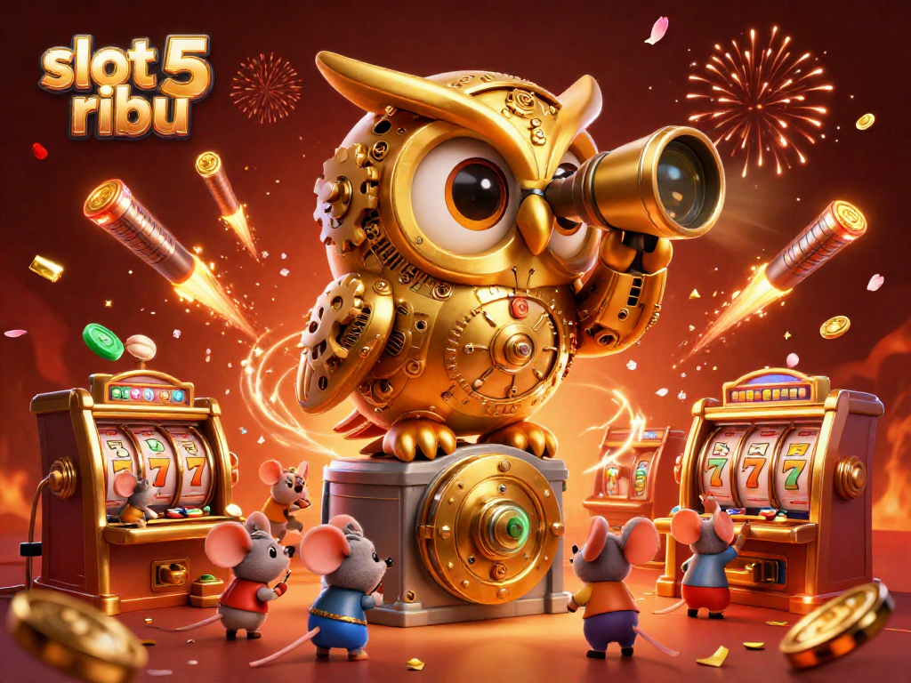 Experience high-stakes fun with slot 5 ribu in this vibrant casino scene packed with lucky elements.