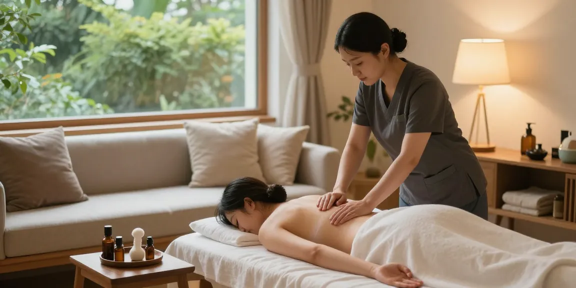 부평출장마사지 session featuring a professional therapist and relaxing atmosphere