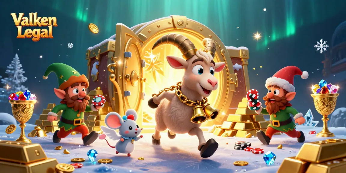 Engage with Valken Legal's festive casino scene featuring Krampus and mischievous elves.