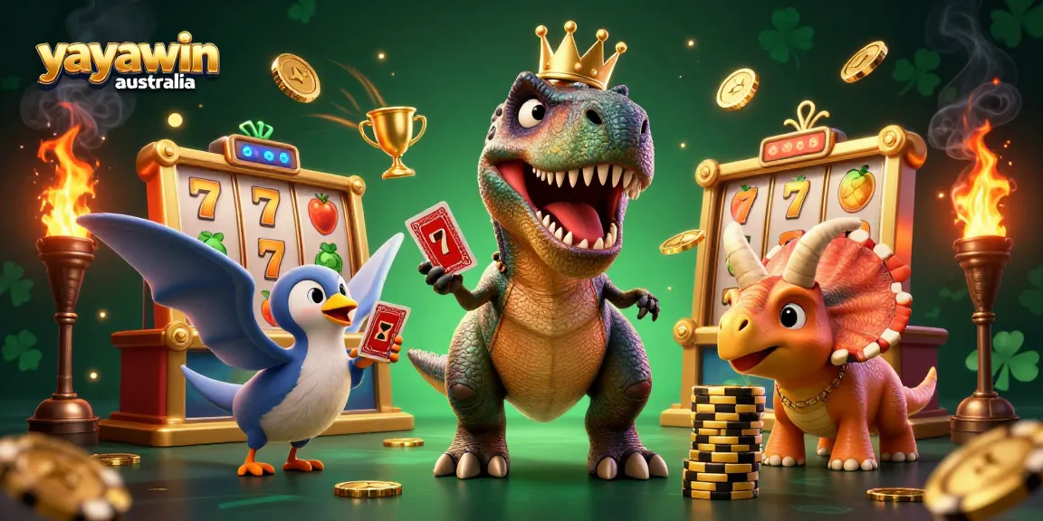 Experience the excitement of yayawin australia with vibrant 3D characters and dynamic slot elements illuminating the scene.