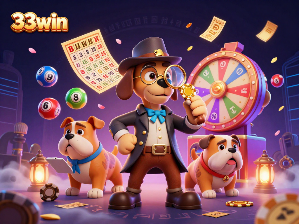 Experience thrilling gameplay at 33win with a playful detective uncovering poker treasures.