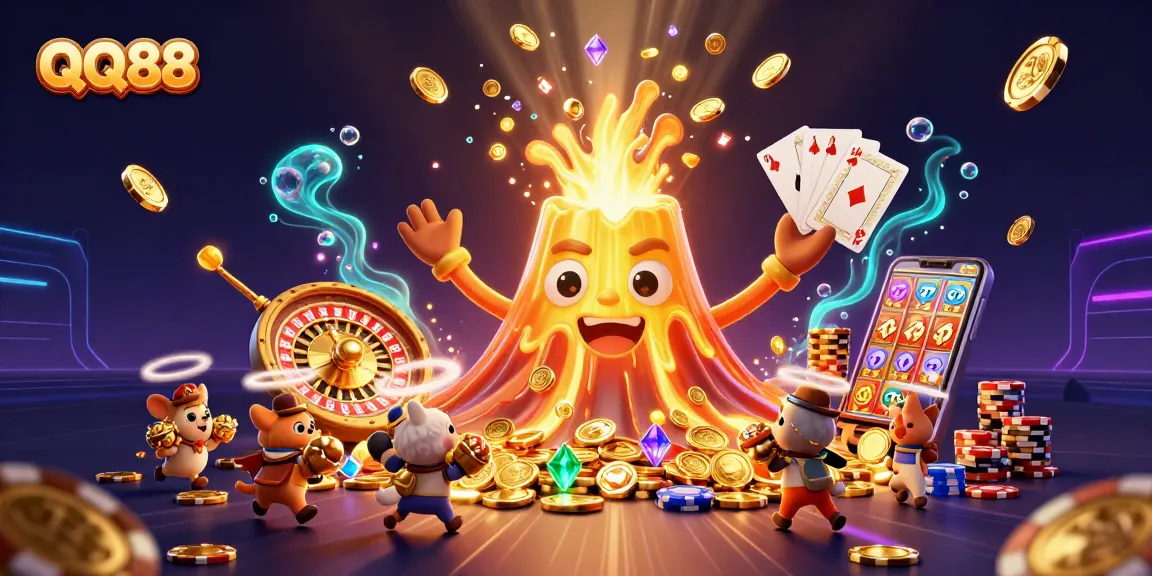 Experience thrilling wins at QQ88 as the golden volcano erupts with treasure and excitement.