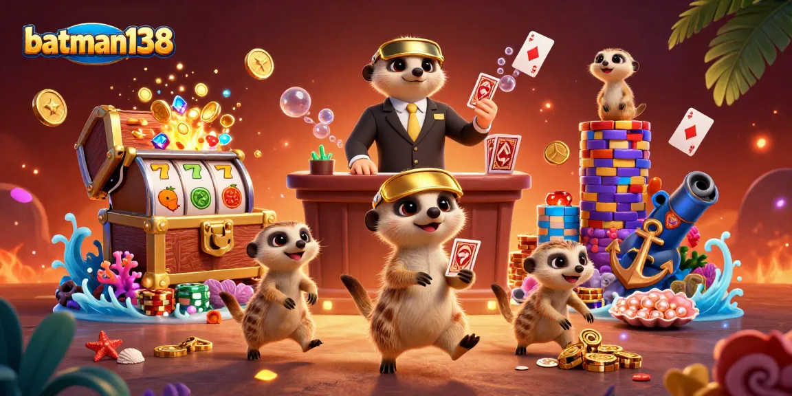 Engage with batman138's thrilling casino adventures featuring meerkats in a vibrant 3D world.