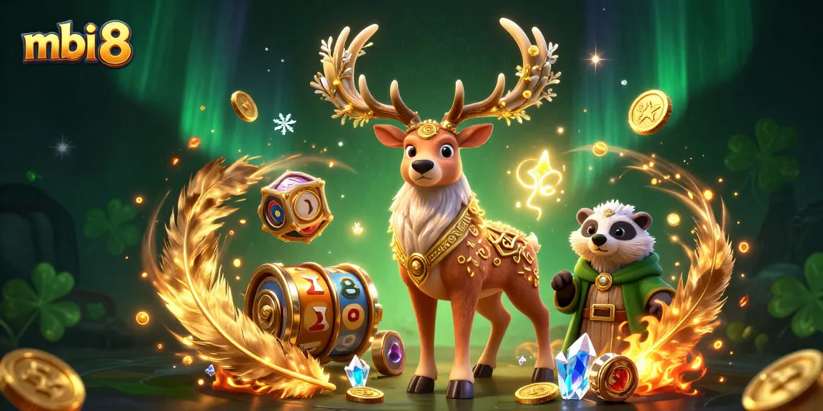 Join the adventure at mbi 8 with a Celtic stag and wise badger amid thrilling casino excitement.