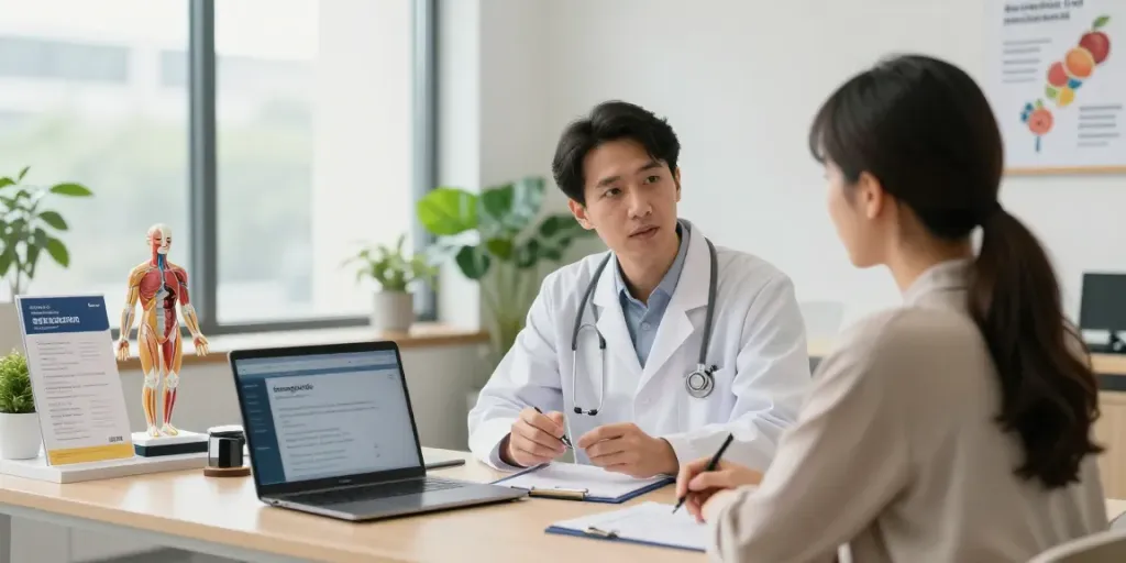 Patient consultation on Semaglutide for diabetes management at Nox Peptides.