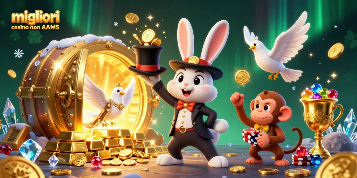 Migliori casino non AAMS: emozione e ricchezze esplosive in un'illustrazione 3D ricca di dettagli