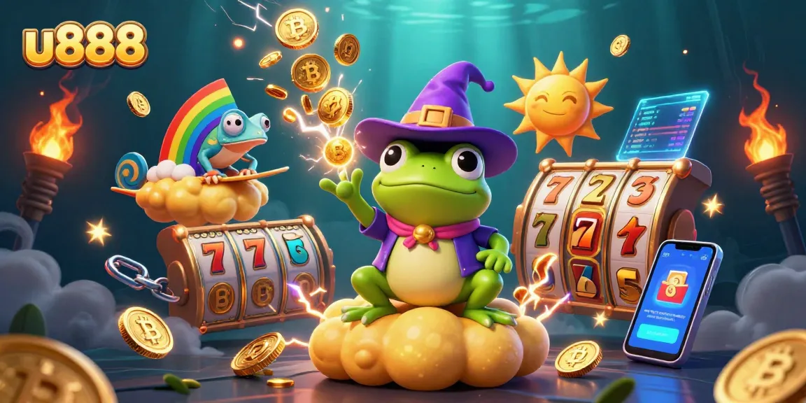 Experience winning at u888 with vibrant slots, golden coins, and magical characters!