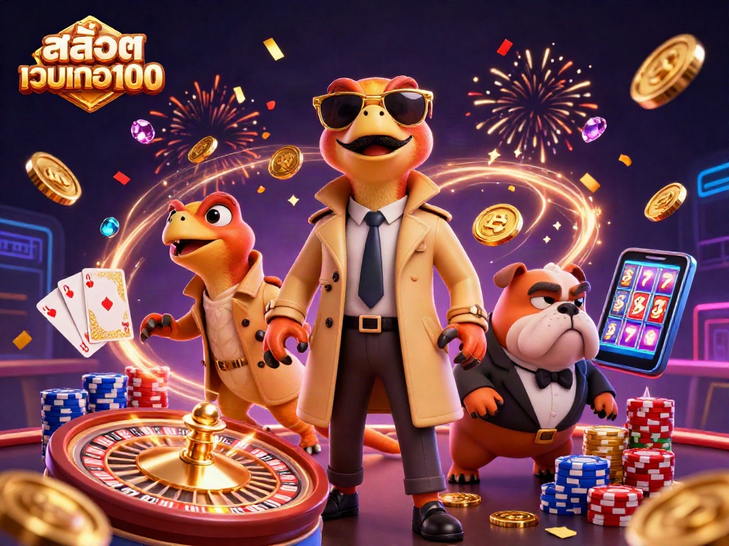 Experience exhilarating คาสิโนออนไลน์ action with สล็อตเว็บตรง100 in a vibrant 3D scene!