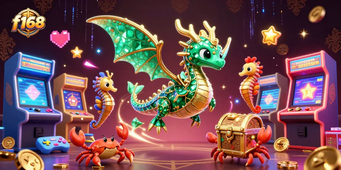 Engage with f168's dynamic 3D casino experience featuring vibrant gaming elements.