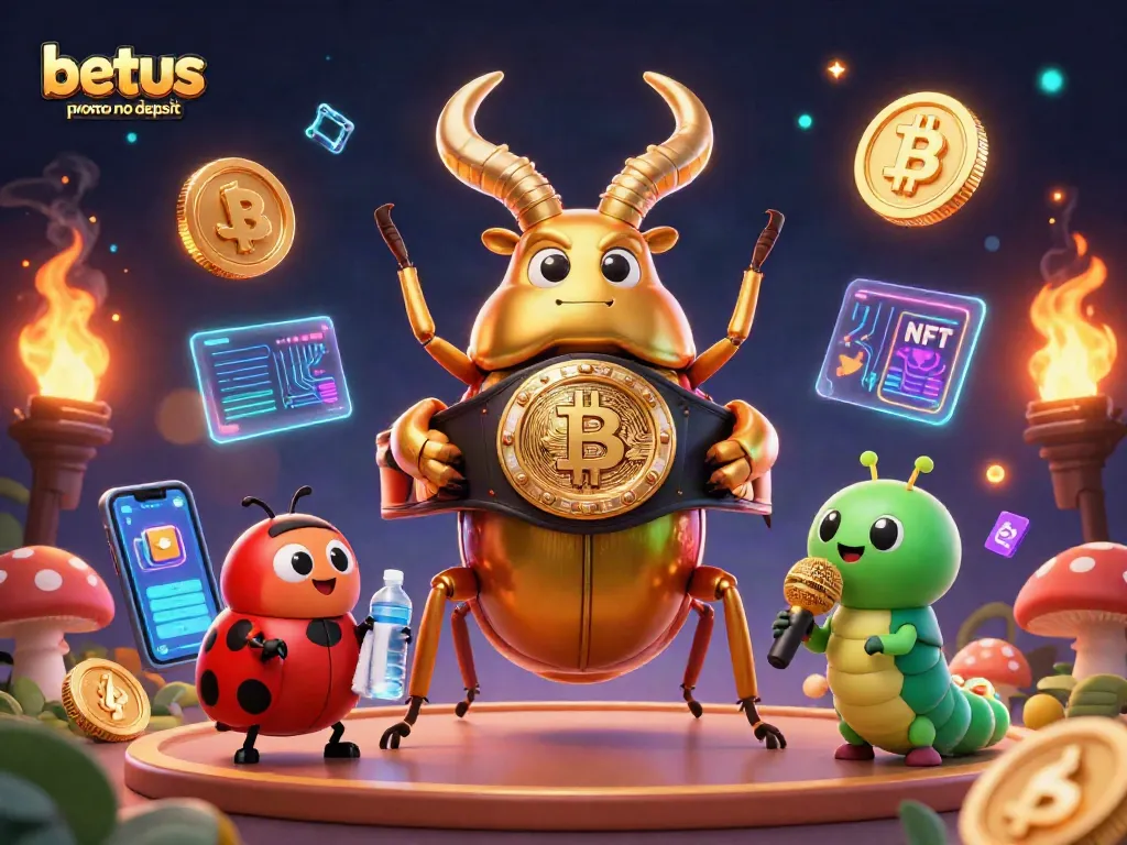 Engage with the latest BetUS promo code no deposit offer featuring vibrant casino-themed characters.