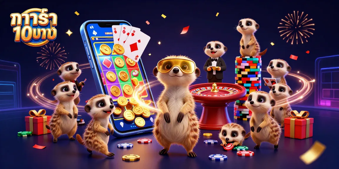 Engage in the live-action excitement of บาคาร่า 10 บาท with playful meerkats running a captivating casino.