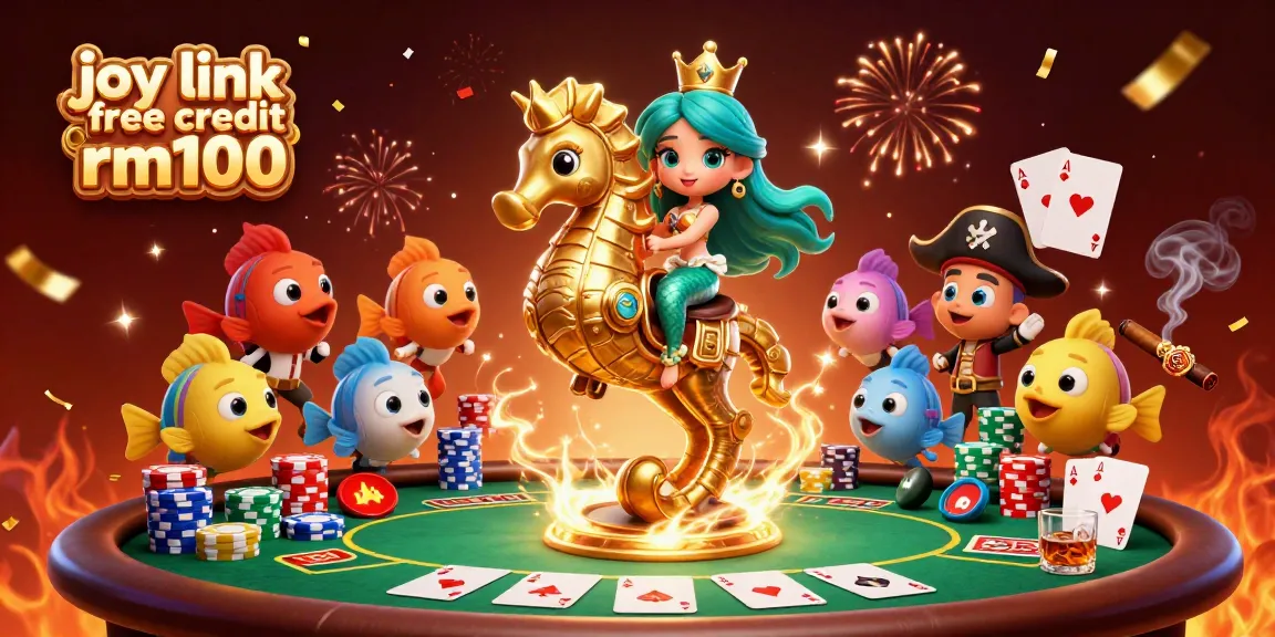 Win effortlessly with the joy link free credit rm100 bonus from an exhilarating casino scene