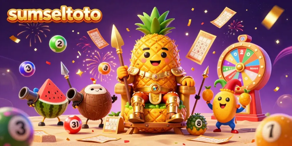 Sumseltoto offers a vibrant casino experience with a golden pineapple king, enticing players with bonuses.