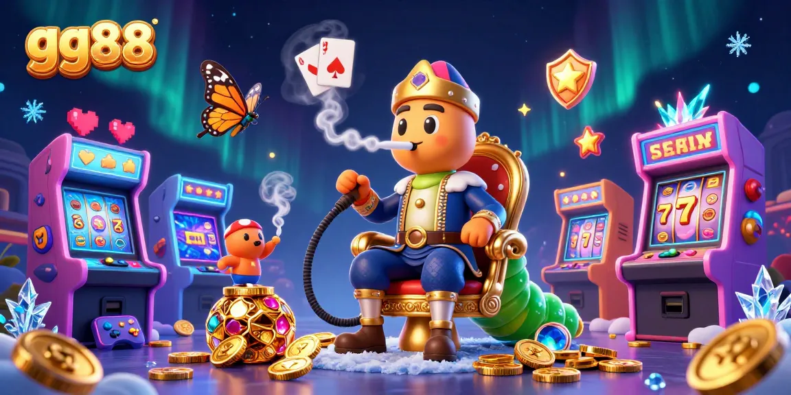 Engage in exciting gambling experiences with gg88 in a vibrant casino-themed 3D illustration.