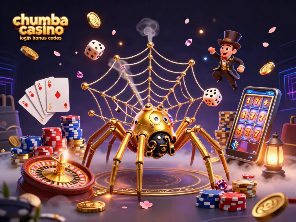 Engage with chumba casino login bonus codes for exclusive offers, featuring a lively 3D casino illustration.