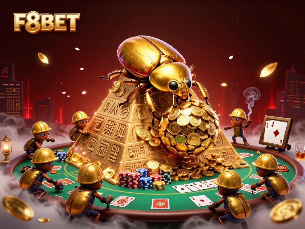 Experience thrilling gaming adventures with F8BET, featuring captivating casino scenes and vibrant details.