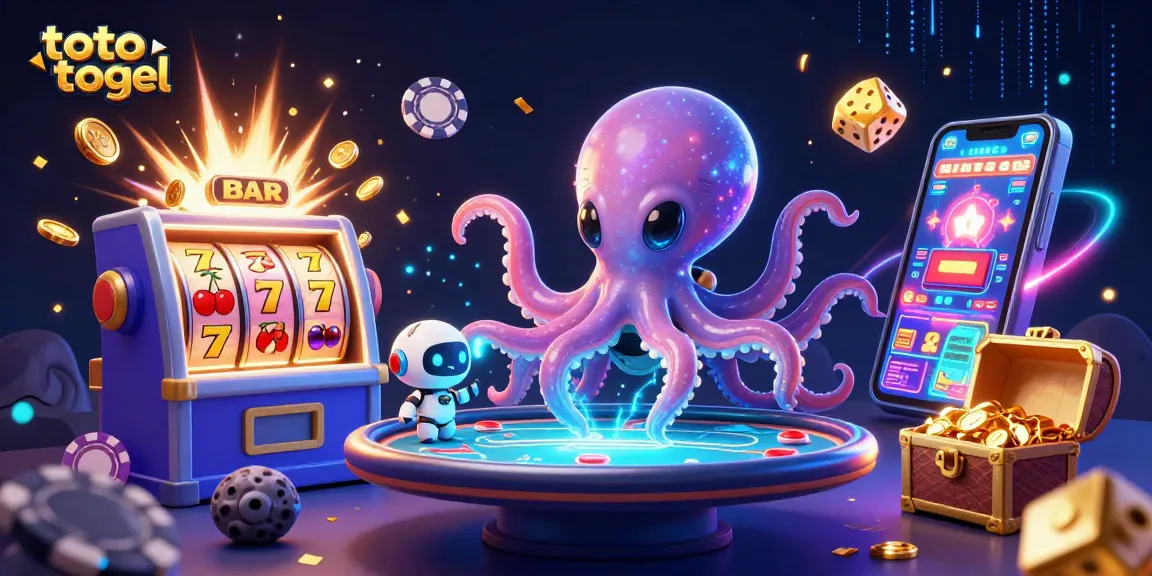 Engage with toto togel in a vibrant casino universe featuring an alien octopus and exciting games.