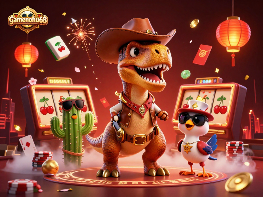 Engage with gamenohu68 in this vibrant casino scene showcasing dynamic gaming elements.
