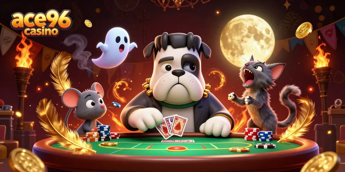 Engage in dynamic gameplay at ace96 casino with spirited characters at the poker table.