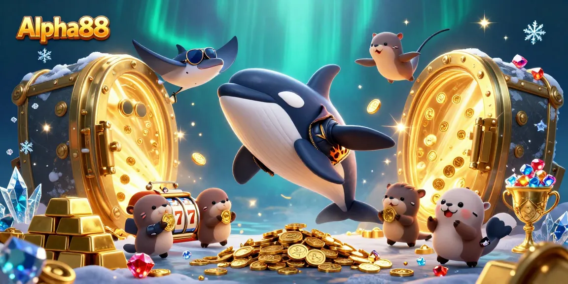Experience thrilling gaming action with Alpha88 in a vibrant underwater casino world filled with treasures.