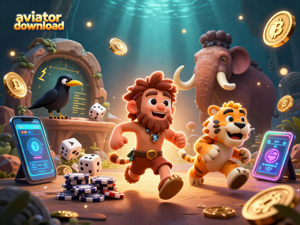 Play the Aviator download game and experience thrilling casino action in a vibrant 3D illustration.