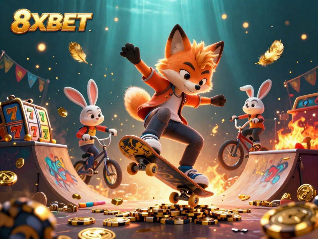 Experience thrilling slots and casino action with 8XBET, featuring vibrant 3D characters and dynamic gameplay.