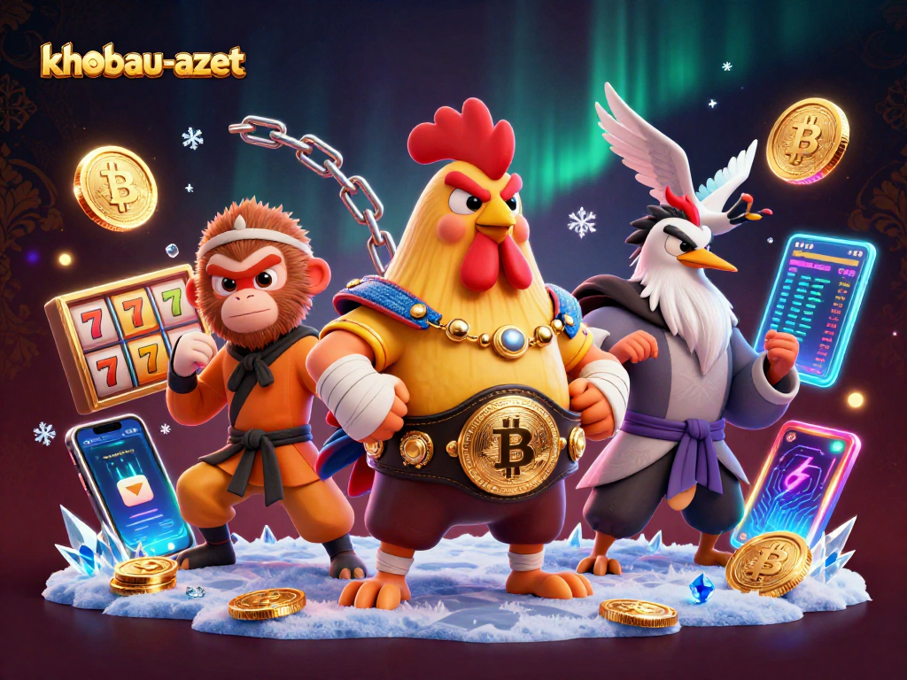 Engage with khobau-aztec in a vibrant 3D scene showcasing thrilling slot elements and dynamic characters.