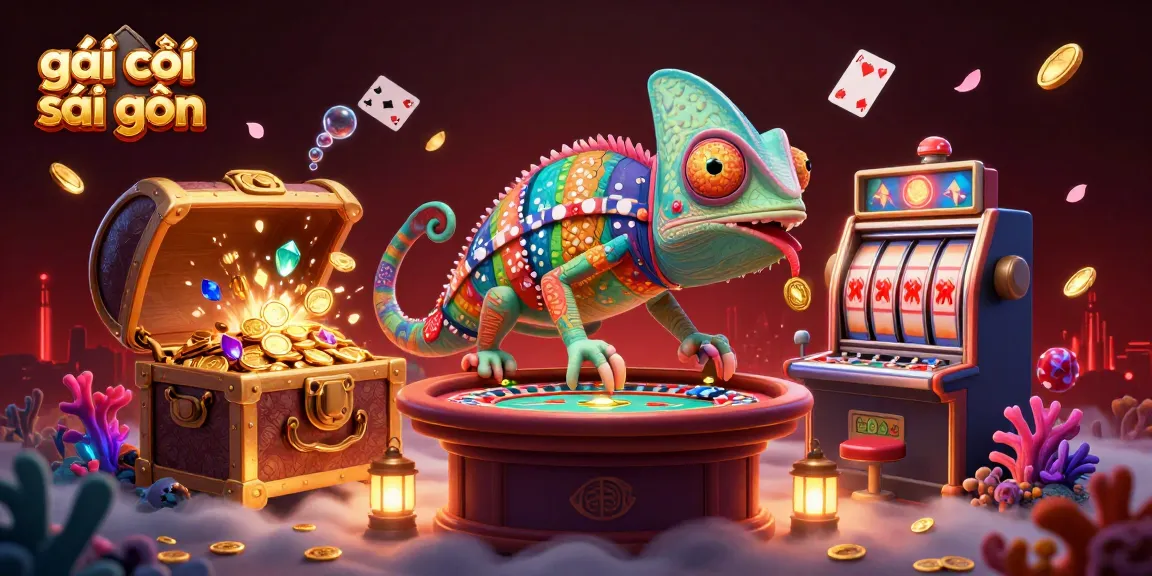 Engage with the vibrant world of gái gọi sài gòn at an exciting casino scene featuring a chameleon owner.