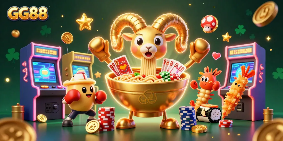 Experience the thrilling atmosphere of GG88 casino with vibrant 3D characters and gaming action.