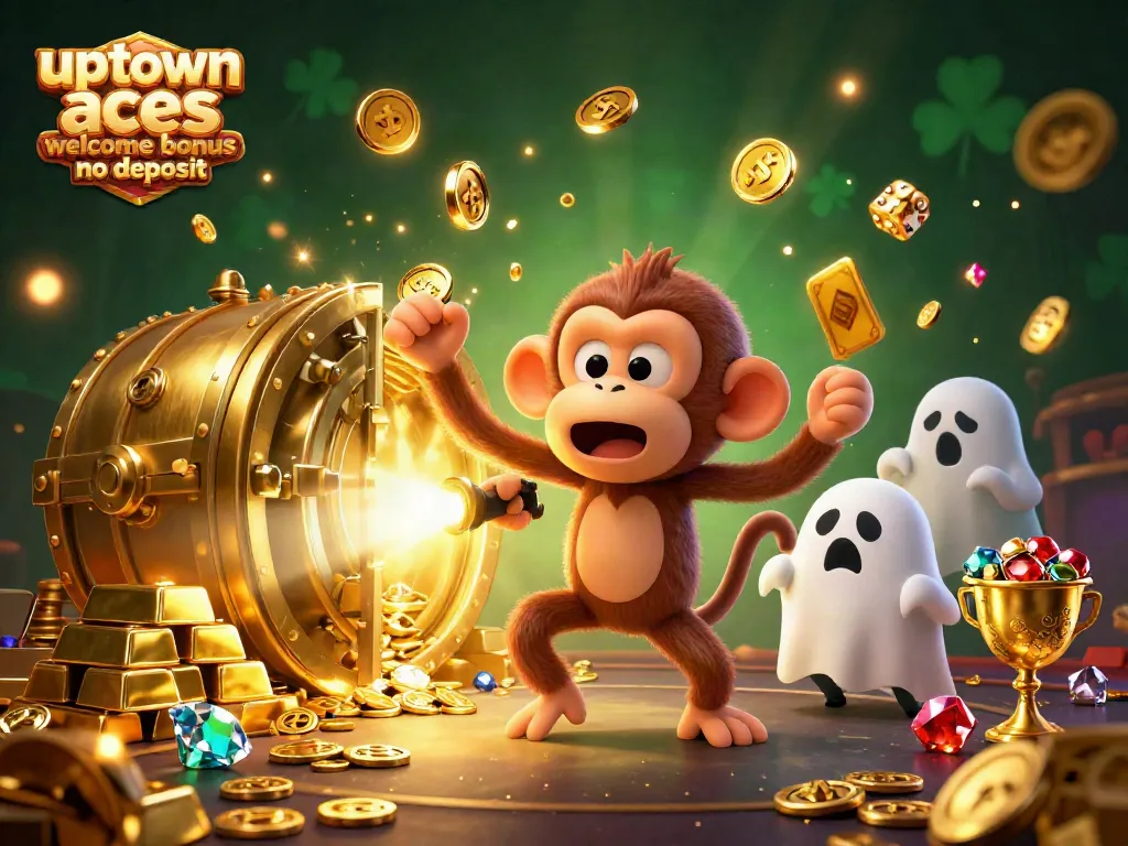 Experience the uptown aces welcome bonus no deposit with thrilling gold and luck in a vibrant casino scene.