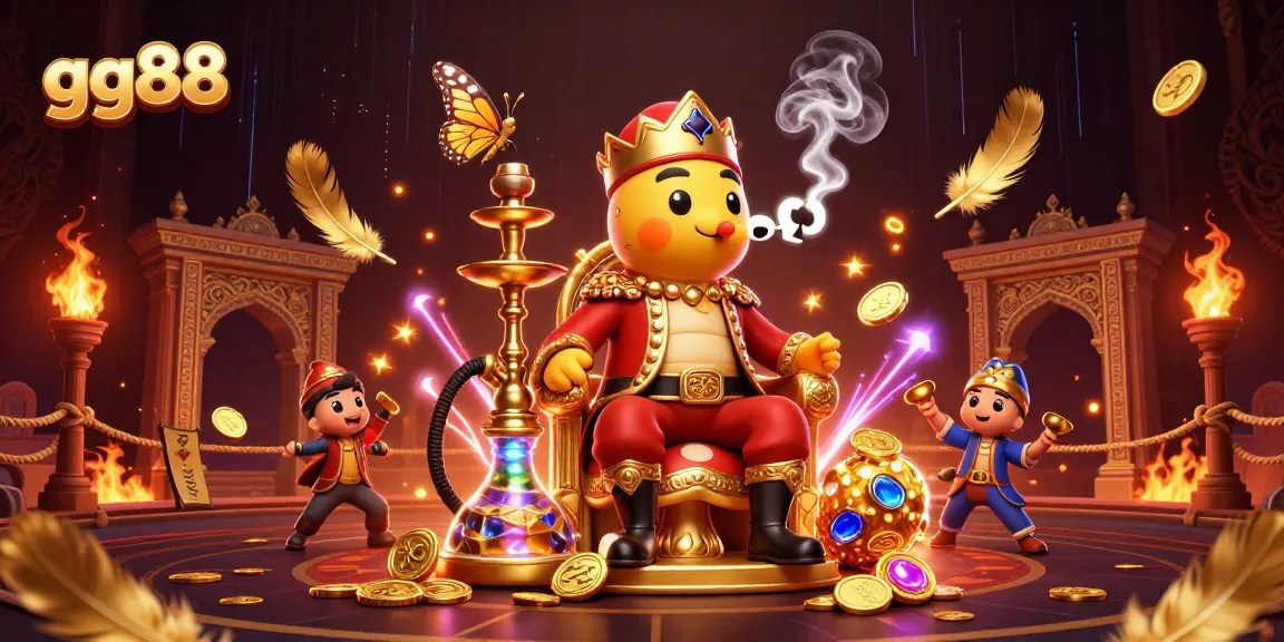 Play poker with gg88's vibrant gambling scene featuring an enormous caterpillar in a lavish setting.