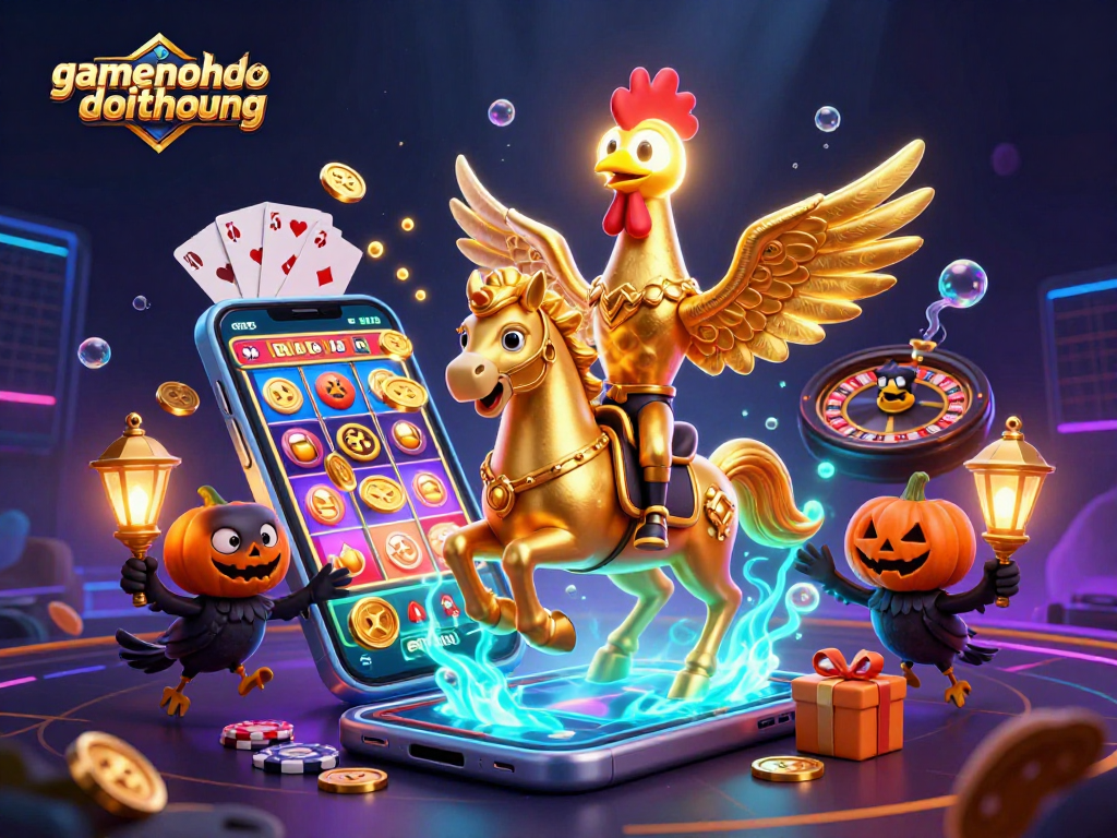 Win big at gamenohudoithuong with this dynamic illustration showcasing jackpot excitement and gaming action.