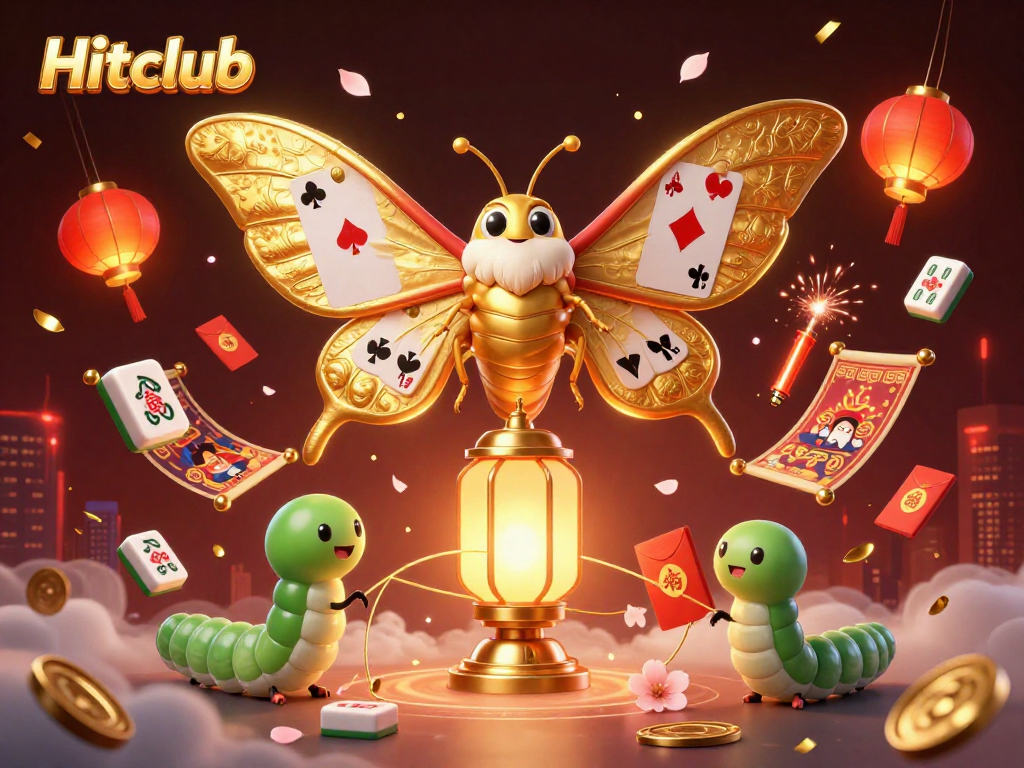 Experience vibrant Hitclub gaming with lavish motifs and 3D characters celebrating casino culture.