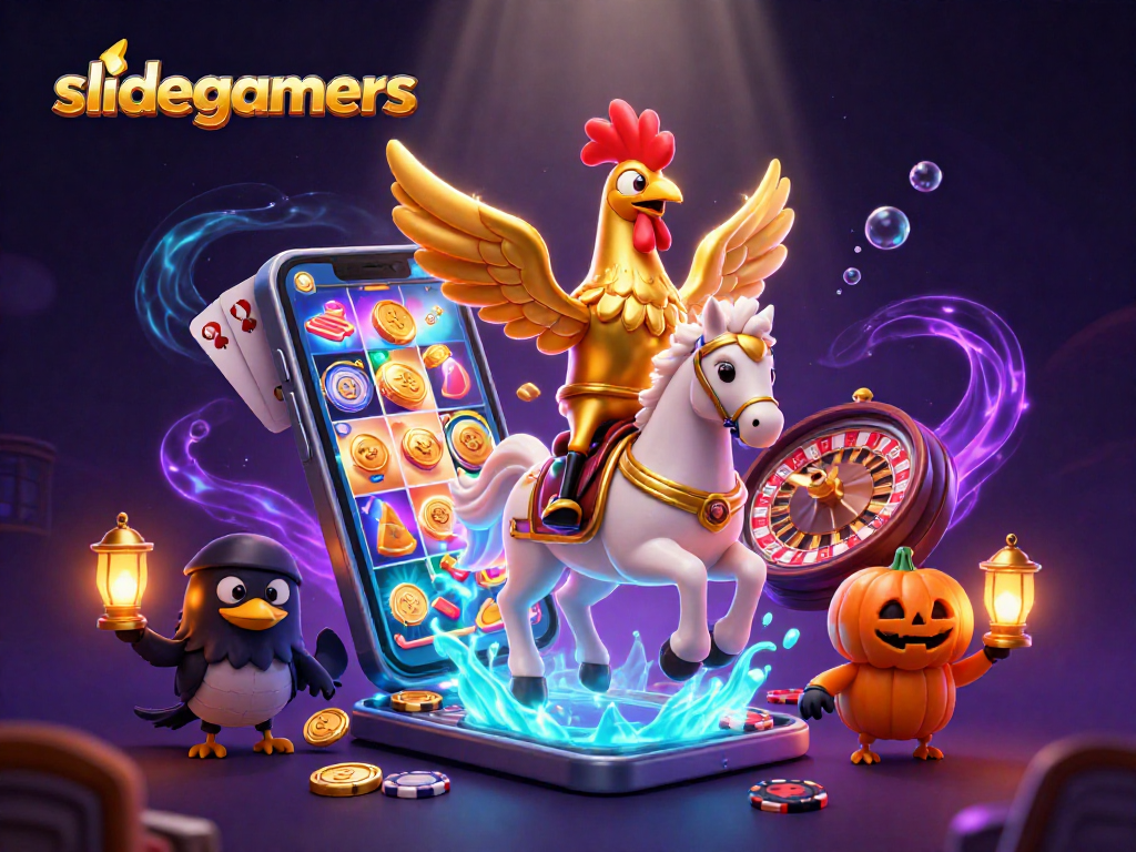Join slidegamers in a thrilling casino adventure with vibrant characters and engaging gameplay elements.